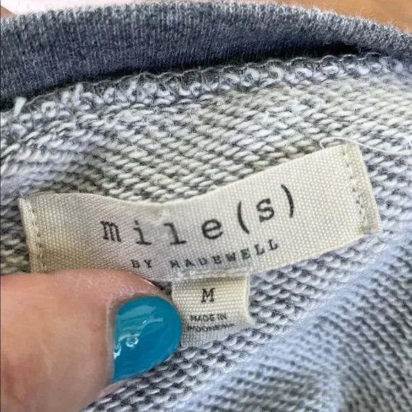 Madewell Miles Embroidered Sweatshirt‎ Medium - Picture 6 of 6